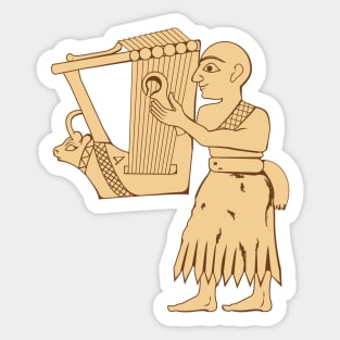 Sumerian Bull lyre Sticker